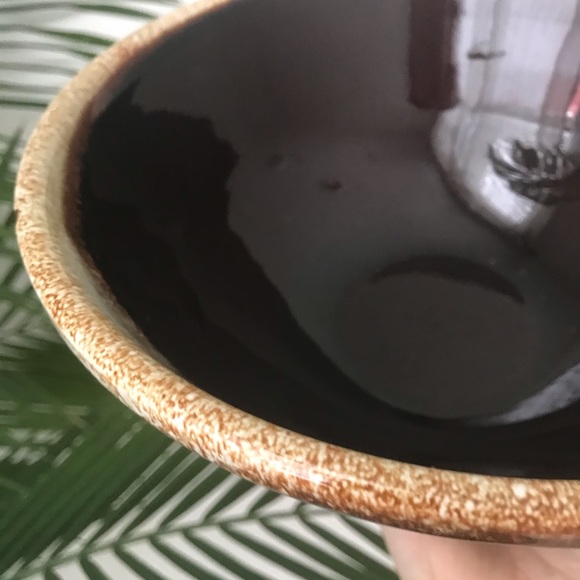 Deep Brown Glazed Stoneware Serving Bowl - Picture 3 of 7